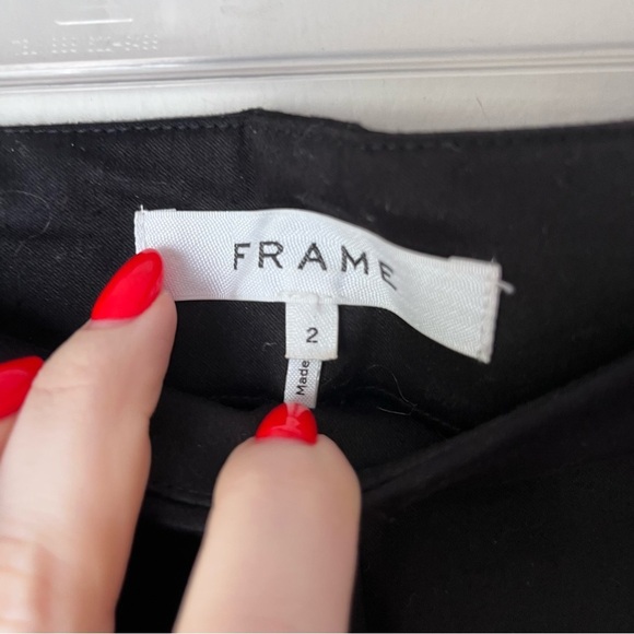 Frame Black Noir High Pencil Cropped Step Hem Pants 2 - Picture 10 of 12